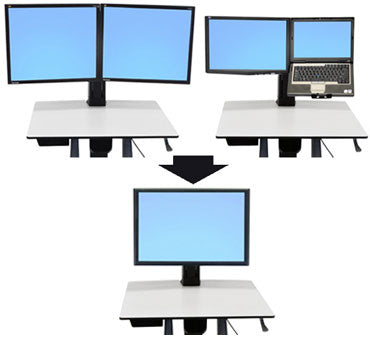 Ergotron WORKFIT-C CONVERT-SINGLE HD KIT – Zubehör: Kit – für WorkFit C (Dual oder LCD + Laptop)