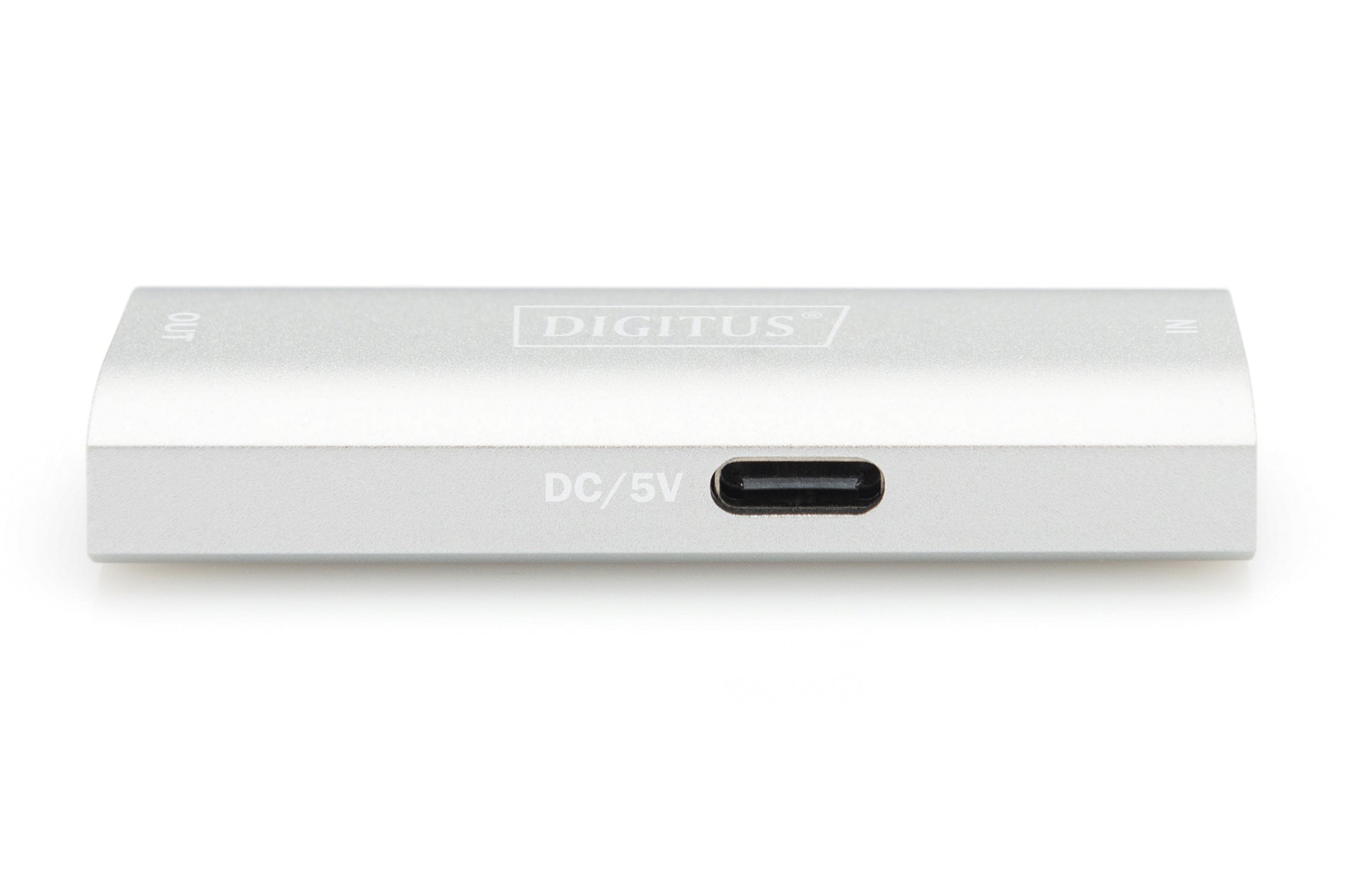 Digitus AV-Repeater, kabelgebunden, 1× DP In / 1× DP Out, 8K@120 Hz, 30 m, HDR, USB (Mikro-USB), Silber