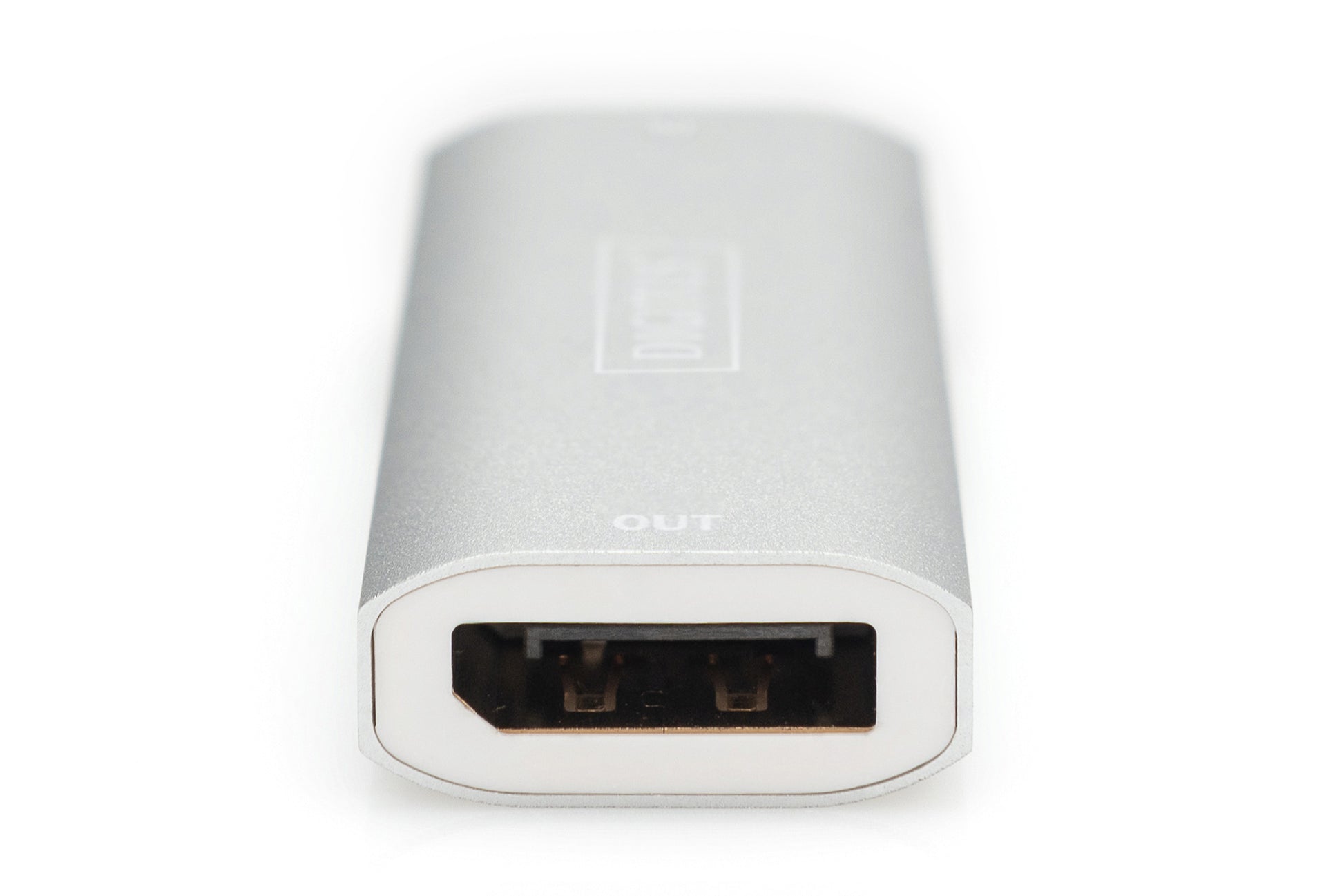 Digitus AV-Repeater, kabelgebunden, 1× DP In / 1× DP Out, 8K@120 Hz, 30 m, HDR, USB (Mikro-USB), Silber