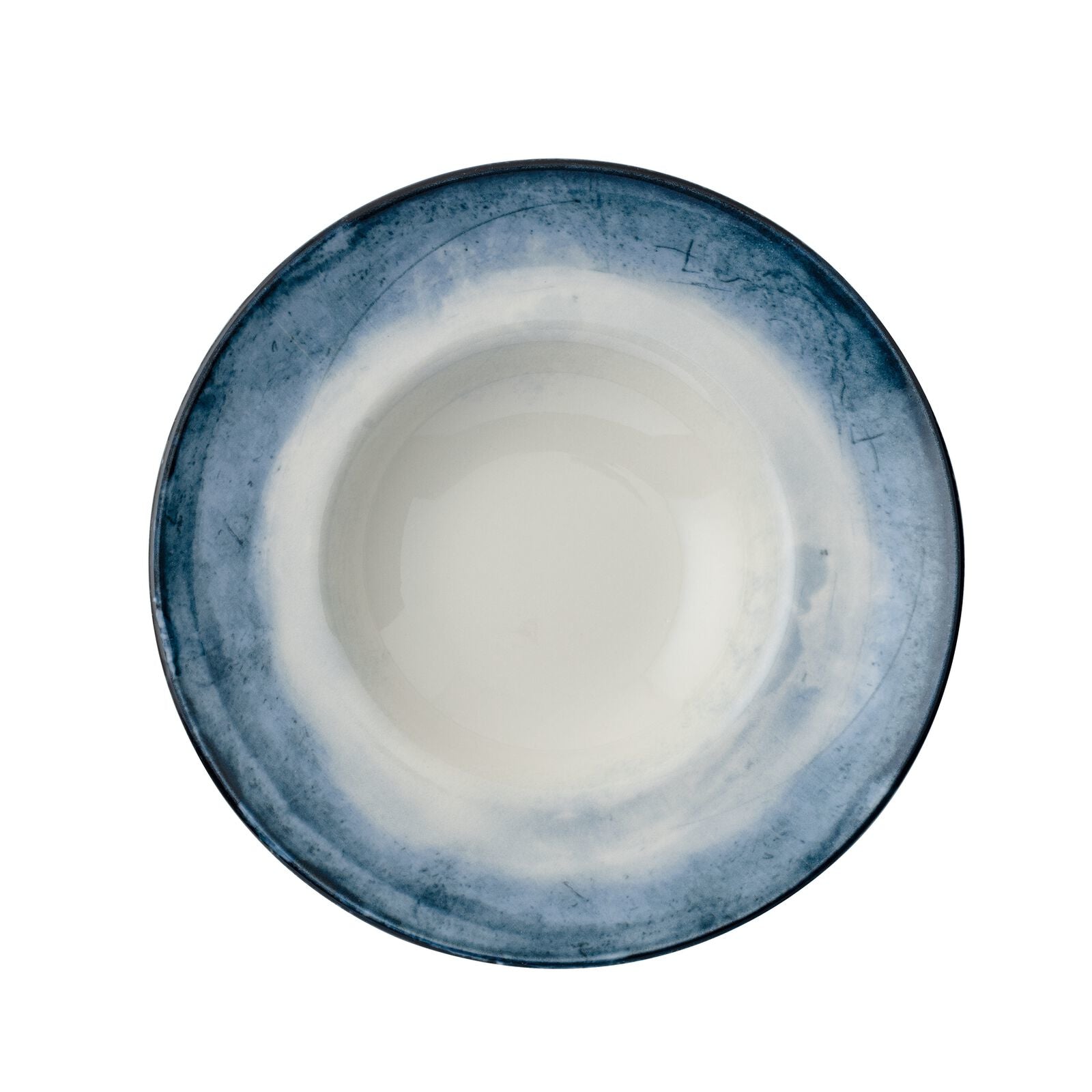 Arthur Krupp Pastateller Shade – 4er Set, Ø 27,0 cm, Porzellan, Blau/Weiss, spülmaschinenfest