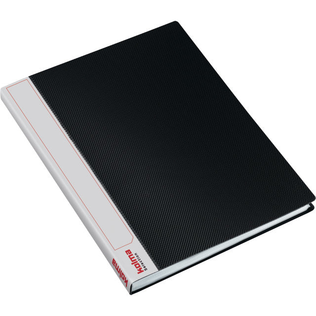 Kolma Sichtbuch Selection – 40 Sichttaschen, A4, glatt, glänzend, schwarz, Kunststoff