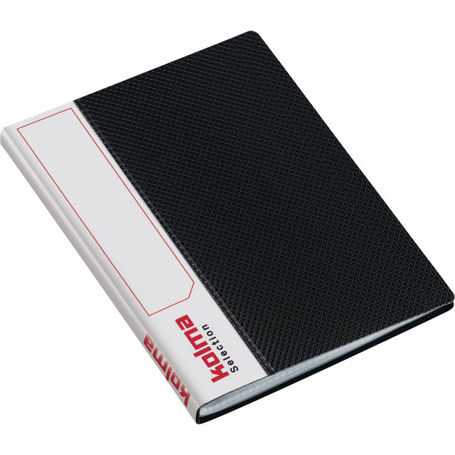 Kolma Sichtbuch Selection – 20 Sichttaschen, A6, glatt, glänzend, schwarz, Kunststoff