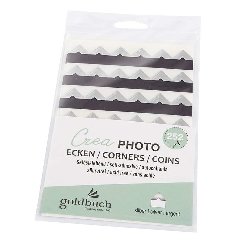 Goldbuch Fotoecken – Silber – 252 Stück, selbstklebend