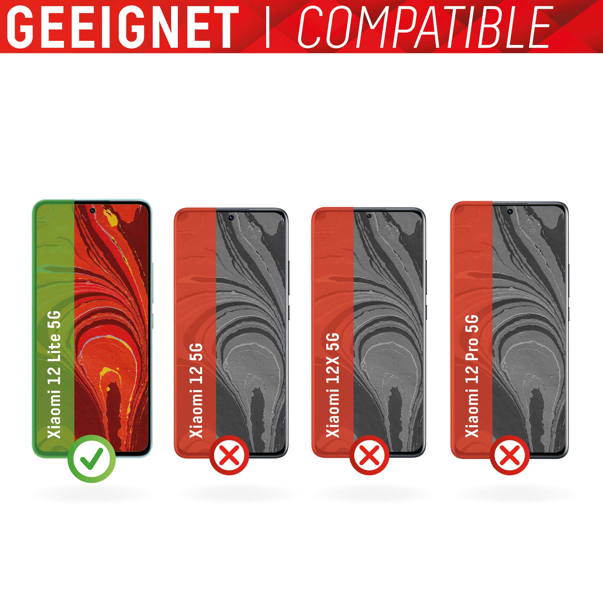 E.V.I. Displayschutz (Panzerglas), 10H – für Xiaomi 12 Lite 5G – mit Applikator