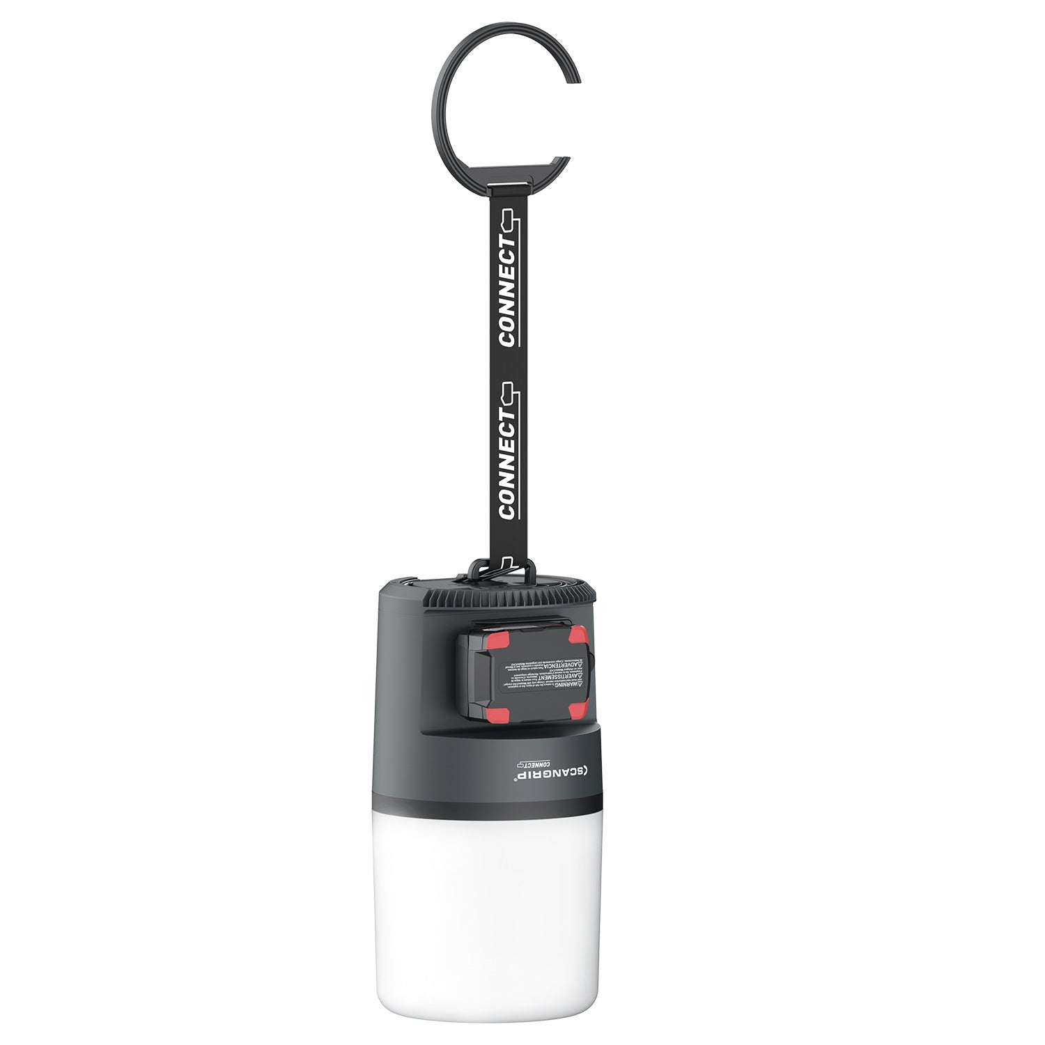 SCANGRIP Arbeitsstrahler – 6'000 lm, 54 W – 6000 K – IP54 – Akkubetrieb, für CAS – Haken – Schwarz