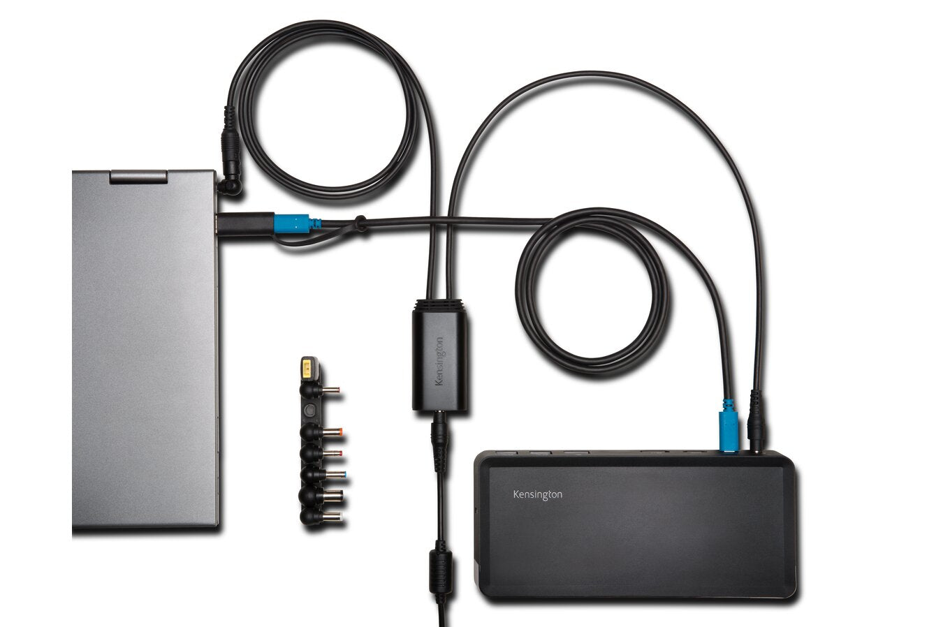 Kensington Dual Adapter Netzteil 60 W – USB‑A, 8 Wechselstecker – für SD4700P, SD4750P, SD4900P – Schwarz