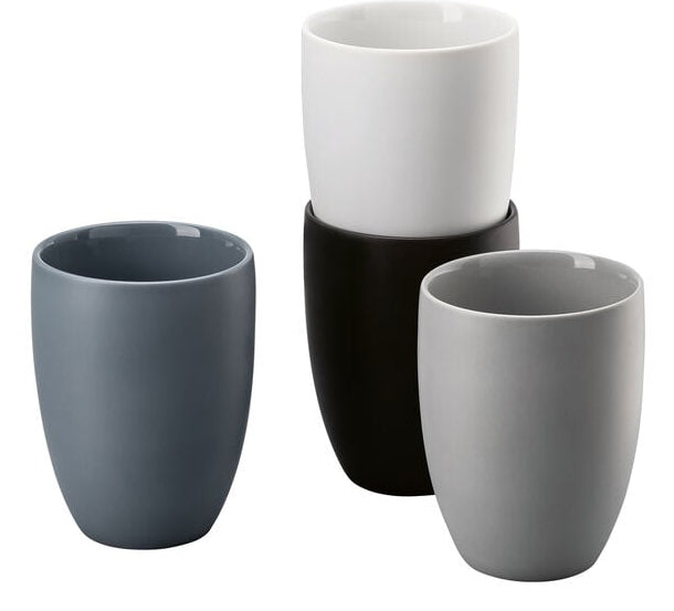 Rosenthal Becher – 4er Set, 300 ml, Porzellan, Mehrfarbig, doppelwandig, spülmaschinenfest