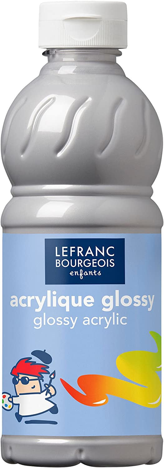 Lefranc & Bourgeois Acrylfarbe – Silber, glänzend – 500 ml – für Karton