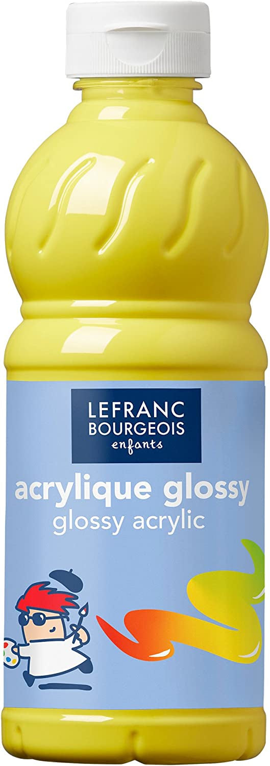 Lefranc & Bourgeois Acrylfarbe – Gelb, glänzend – 500 ml – für Karton