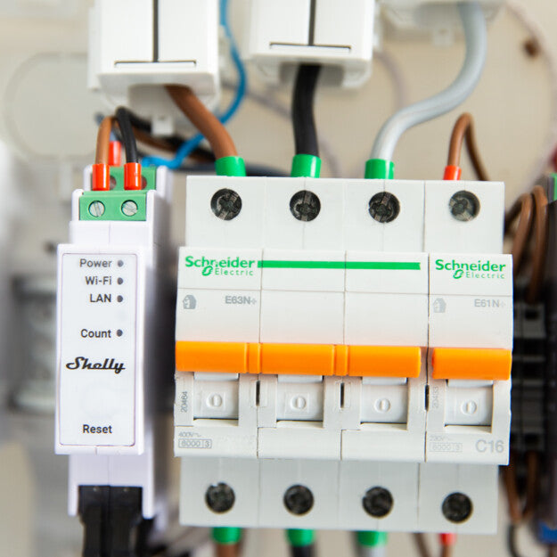 Shelly Pro 3EM – Energiezähler – 3-Phasen, 120 A, LAN/WLAN