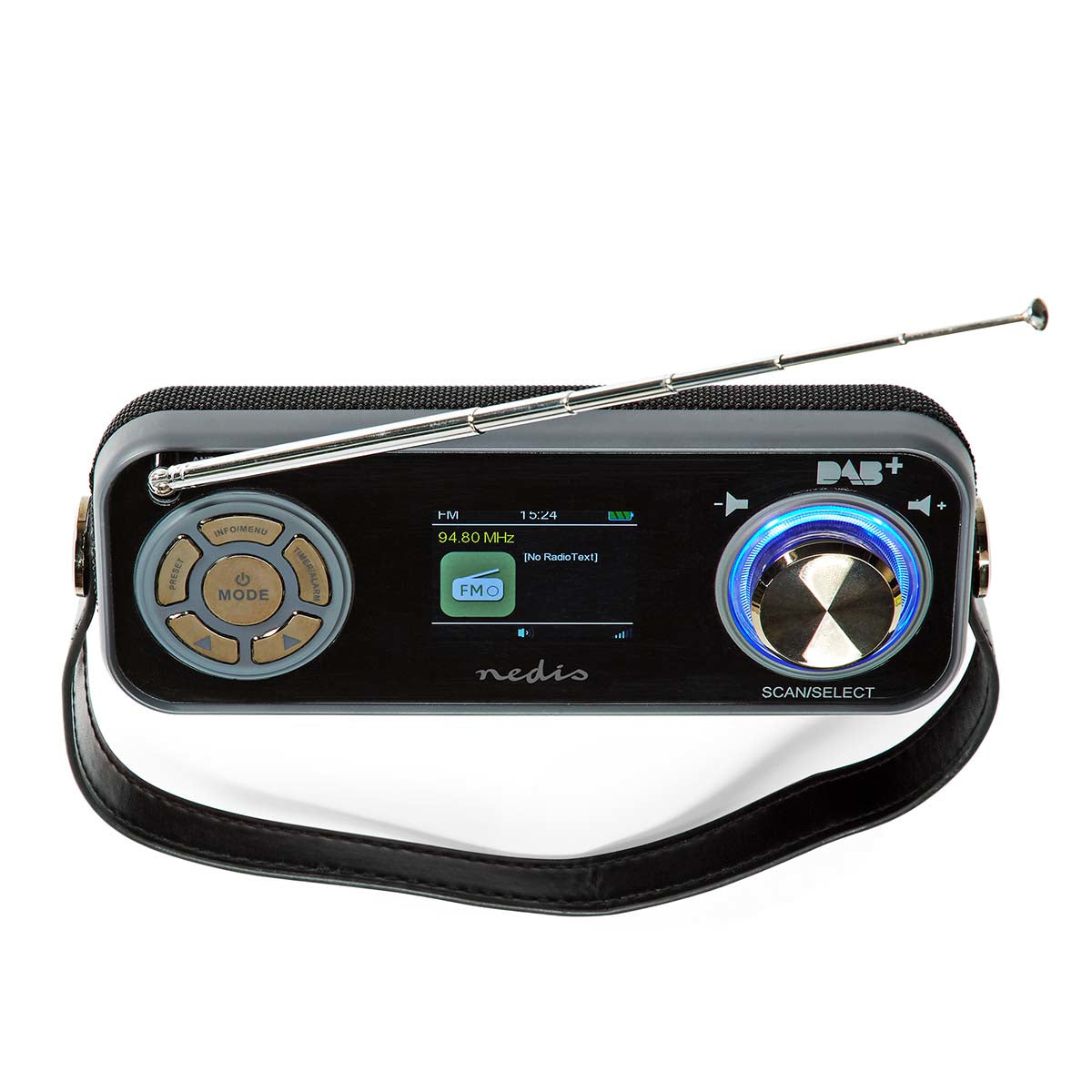 Nedis DAB+/UKW-Tischradio, Bluetooth – Schwarz