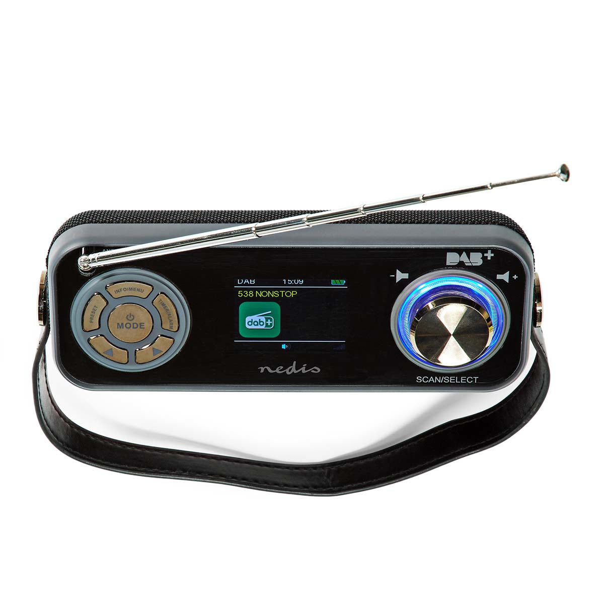 Nedis DAB+/UKW-Tischradio, Bluetooth – Schwarz
