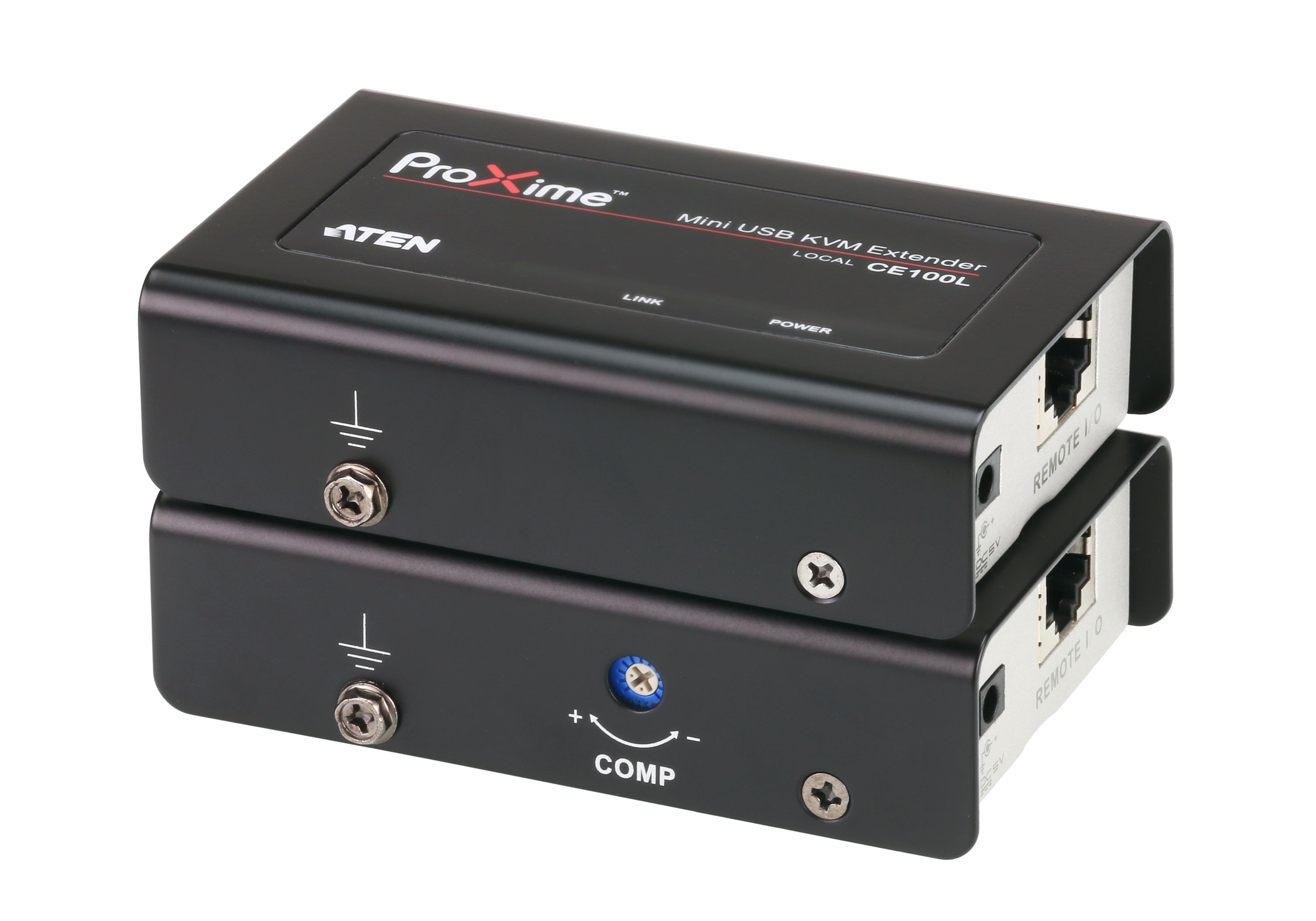 ATEN CE100L – KVM-Extender – VGA – 1920 × 1200 (WUXGA), 100 m, Sender & Empfänger, Schwarz