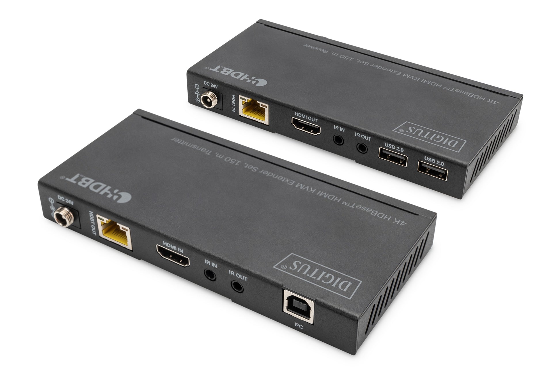 Digitus DS-55526 – HDMI/USB 2.0 KVM-Extender über HDBaseT (Cat6a/7/8), bis 150 m, 4K (3840 × 2160), Set