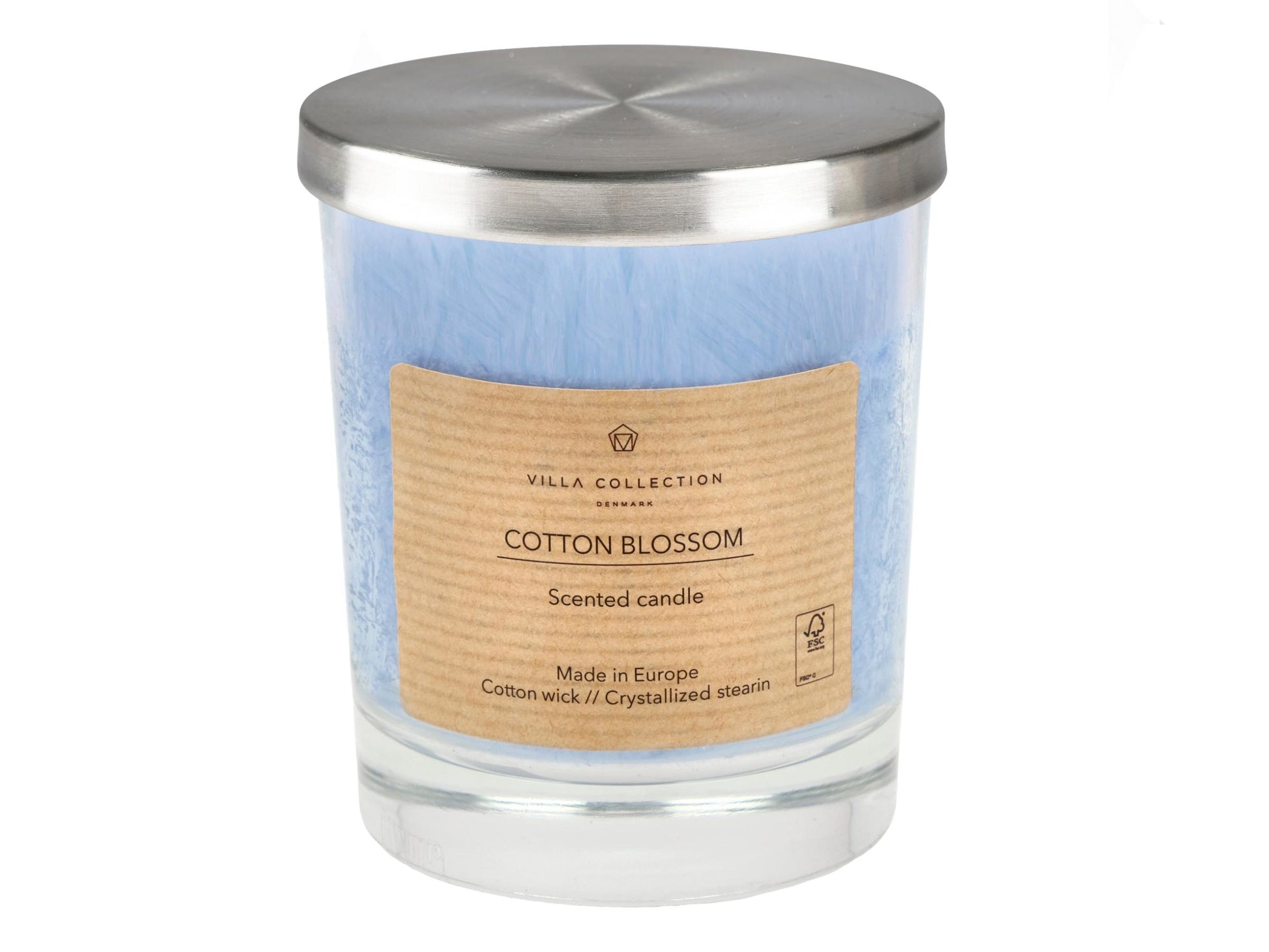 Villa Collection Duftkerze – Baumwollblüte – Ø 10 × 8,5 cm – 40 h