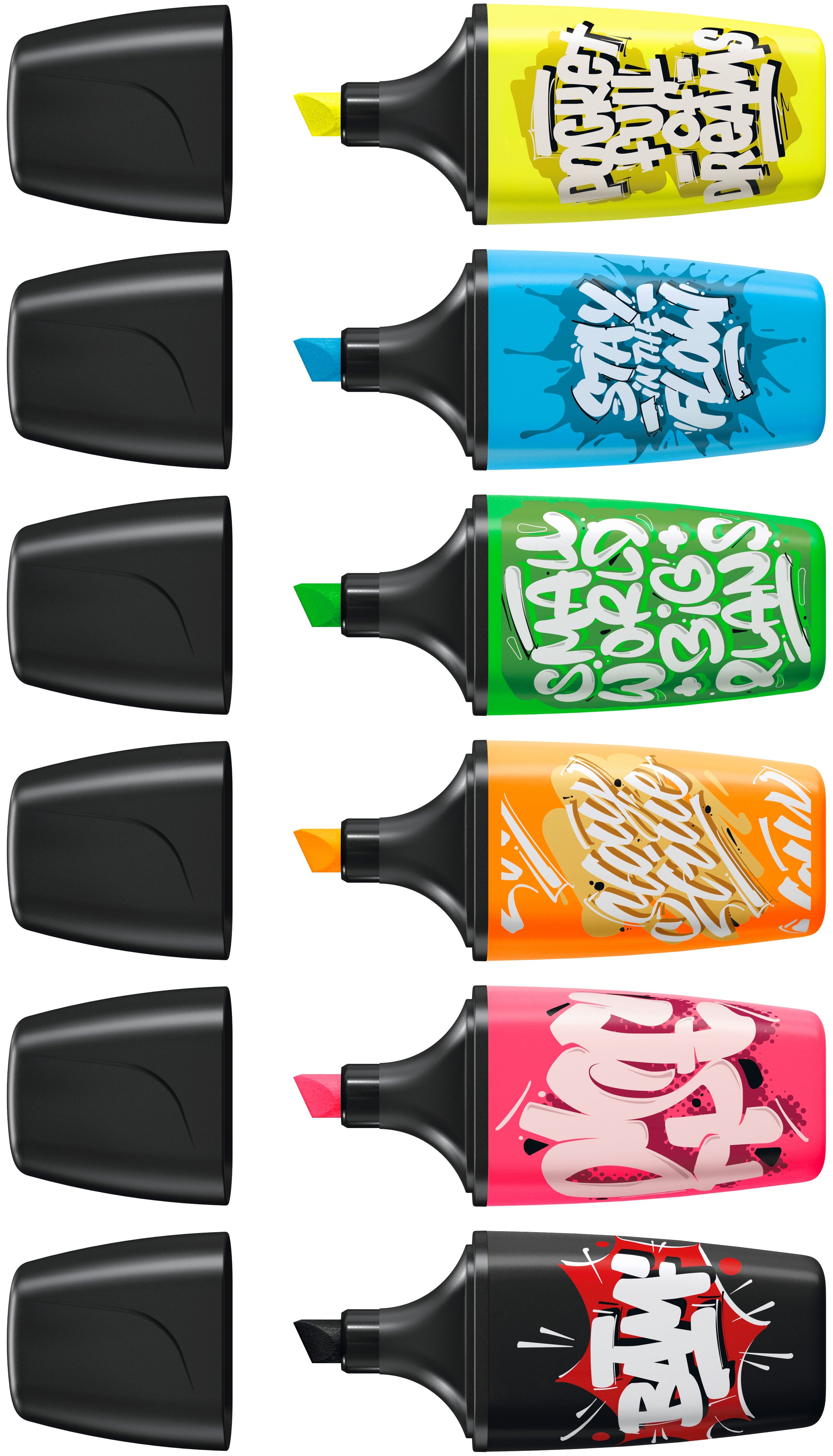 STABILO BOSS Textmarker Mini Set 6 Farben – Keilspitze, 2–5 mm