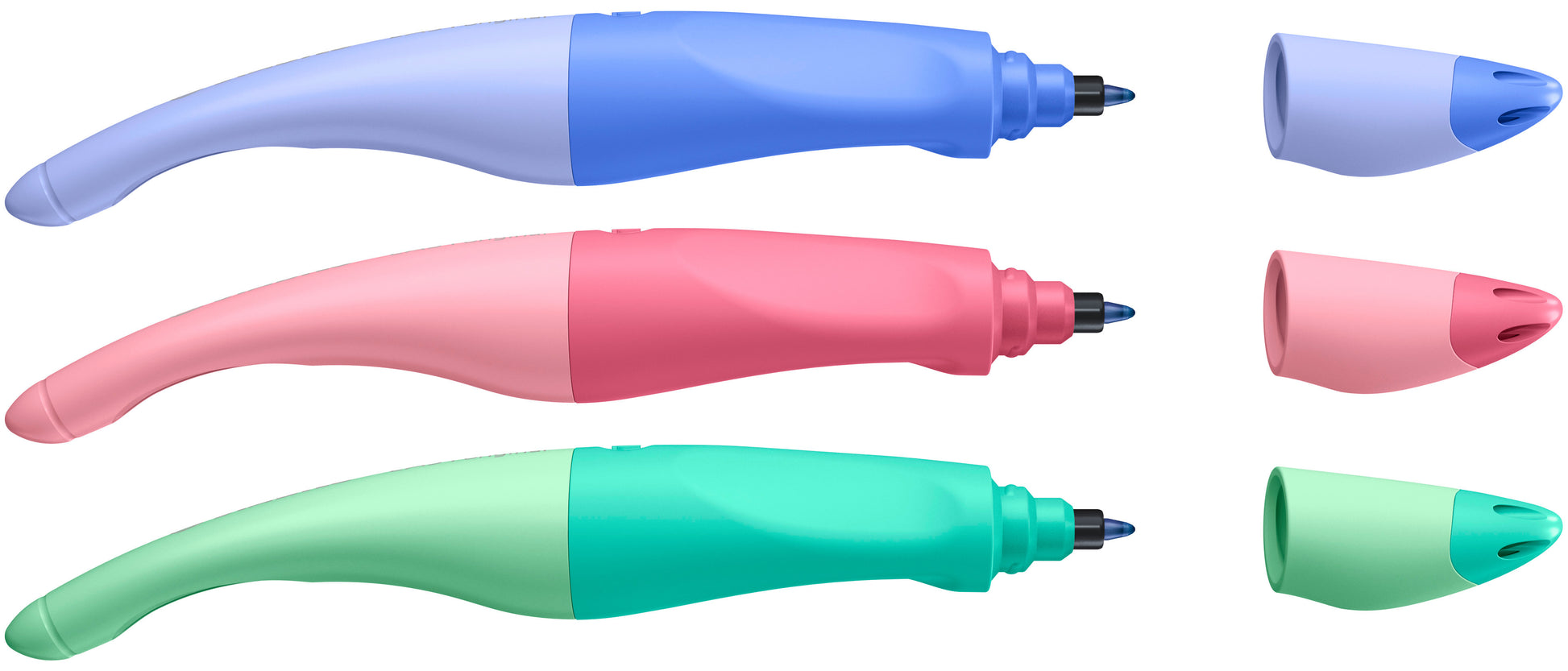 STABILO EASYoriginal Start Pastell – Tintenroller, mit Kappe, 0,5 mm, Blau, für Linkshänder