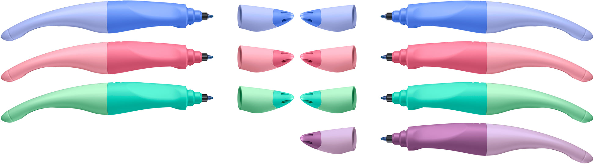 STABILO EASYoriginal Start Pastell – Tintenroller, mit Kappe, 0,5 mm, Blau, für Linkshänder