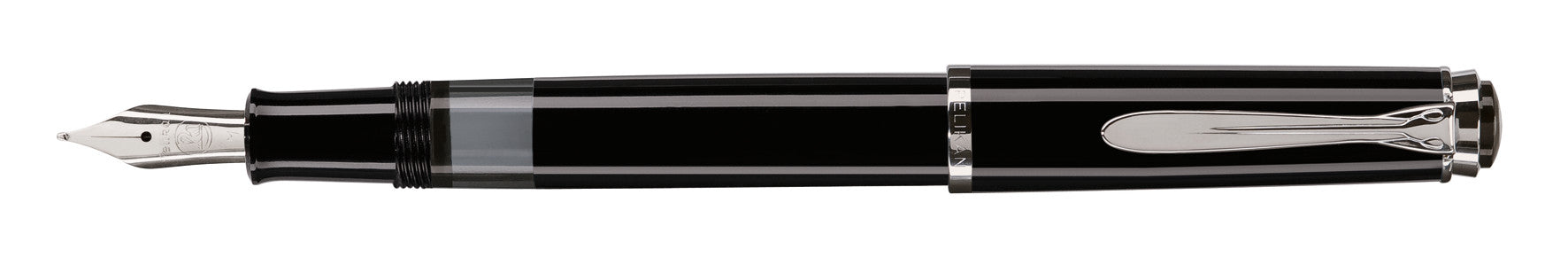 Pelikan M 205 – Federspitze F – schwarz, Edelstahl-Feder