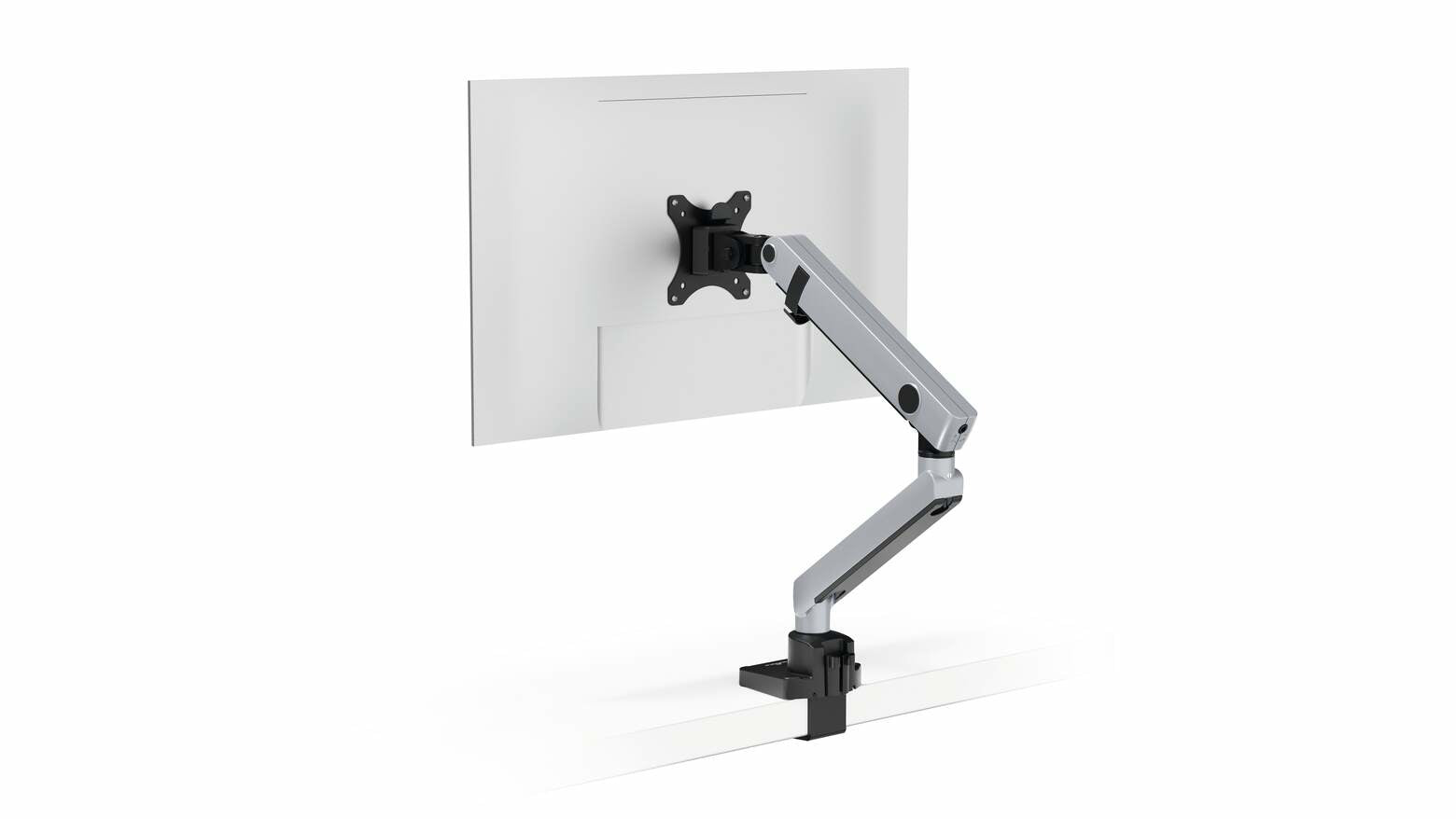 Durable Select Plus – Monitorarm, bis 32", VESA 75 × 75/100 × 100 mm, höhenverstellbar 20–130 mm, silber