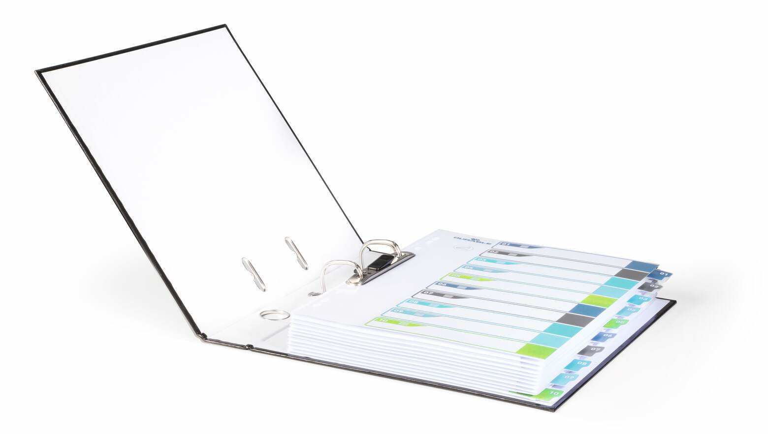 Durable Register A4+ Überbreit Hoch – Nummeriert 1–10, 10 Taben, Mehrfarbiges PP, mit Indexblatt