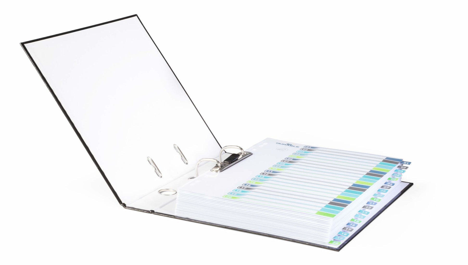 Durable Register – A4+, 20-teilig, PP, farbig, unbedruckt, überbreit