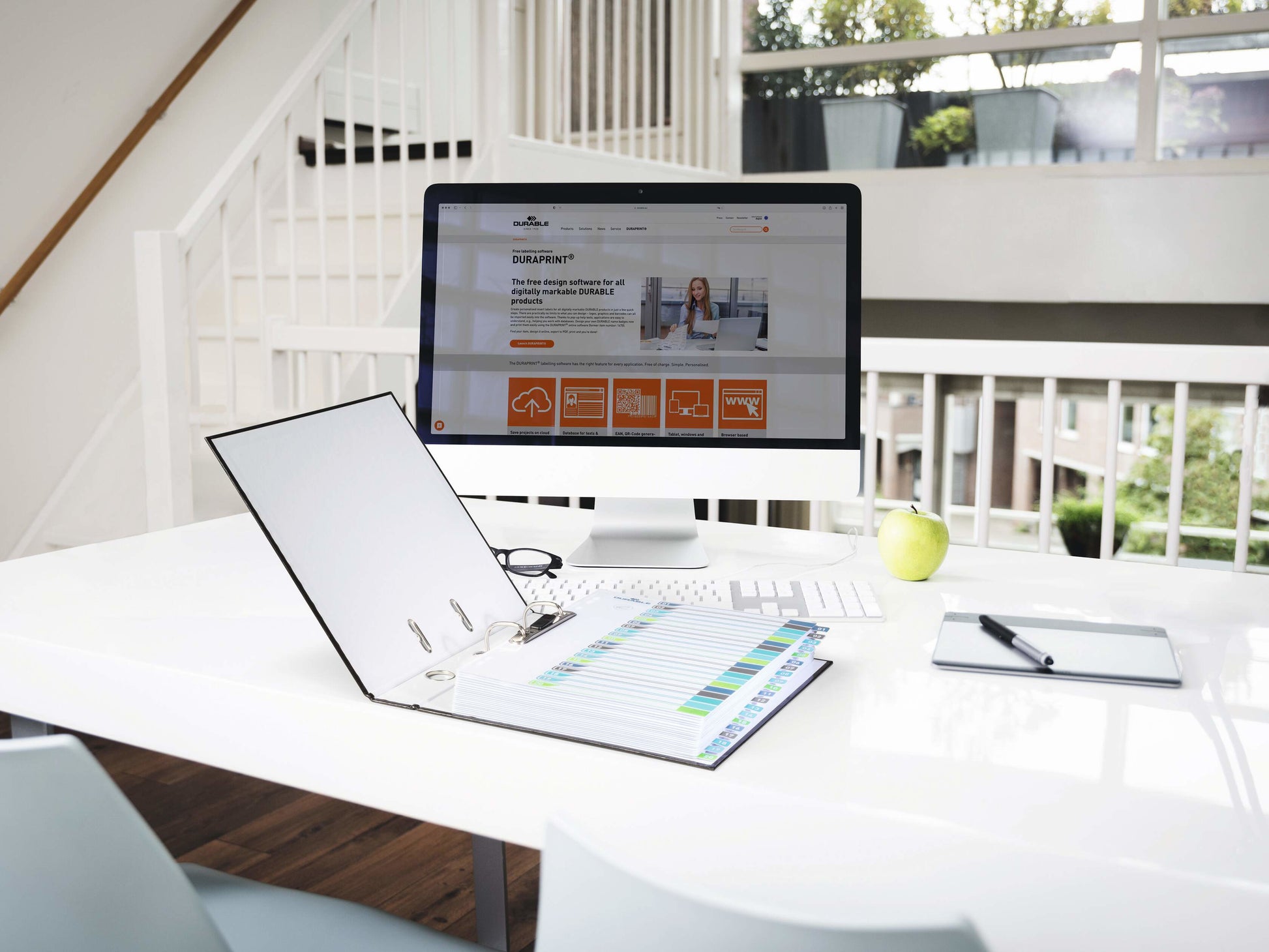 Durable Register – A4+, 20-teilig, PP, farbig, unbedruckt, überbreit