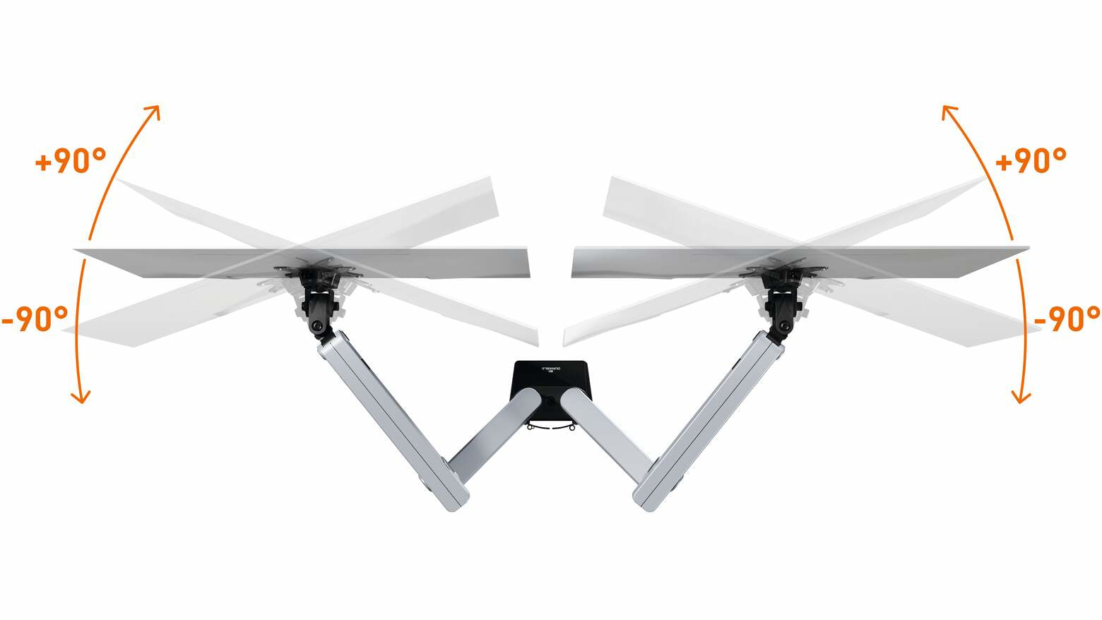 Durable Select Plus – Monitorarm, 2 Monitore, Tischklemme – bis 32", VESA 75 × 75/100 × 100 mm, Gasfeder