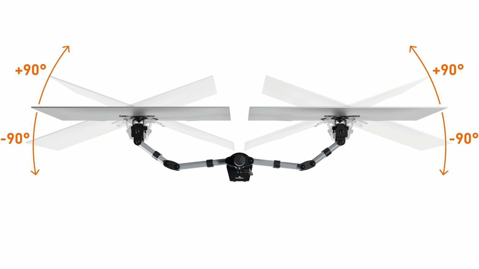 Durable Select – Monitorarm, 2 Monitore, Tischklemme, bis 27", VESA 75 × 75/100 × 100 mm, 8 kg