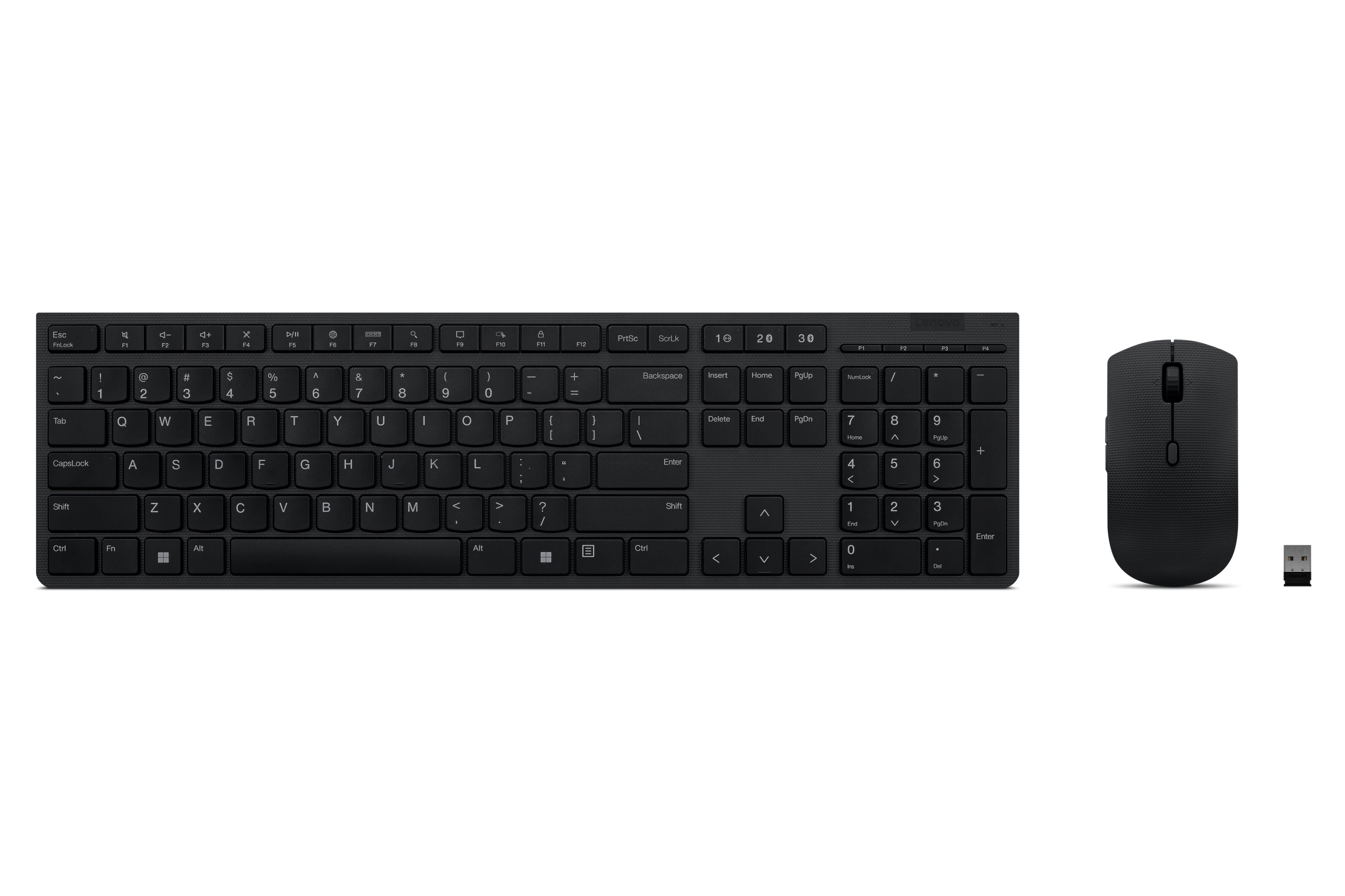Lenovo Tastatur, kabellos (Bluetooth/2,4 GHz), US-Layout (EN), schwarz