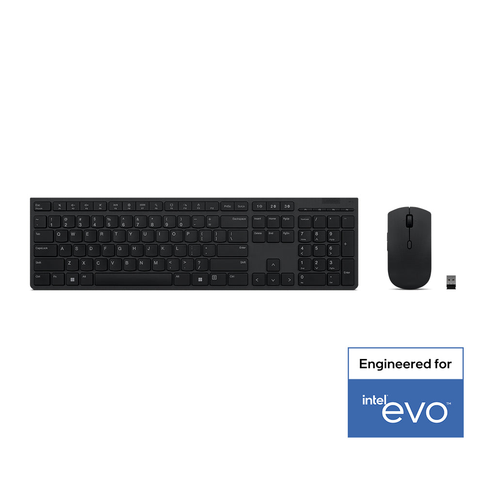 Lenovo Tastatur, kabellos (Bluetooth/2,4 GHz), US-Layout (EN), schwarz