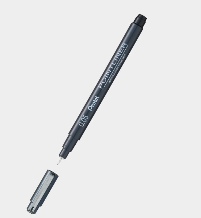 Pentel Fineliner 0,2 mm – schwarz – wasserfest
