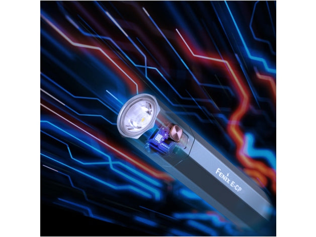 Fenix Taschenlampe E-CP – 1600 lm, 222 m, IP68, USB, Akku – Schwarz