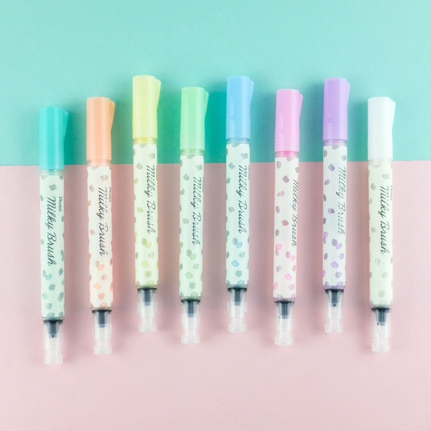 Pentel Milky Brush Pinselstift – wasserbasiert, pigmentiert, violett