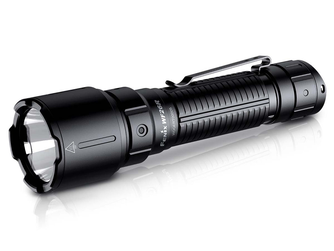 Fenix Taschenlampe WF26R – 3000 lm, 450 m, IP68, Akku 5000 mAh, 6 Modi – Schwarz