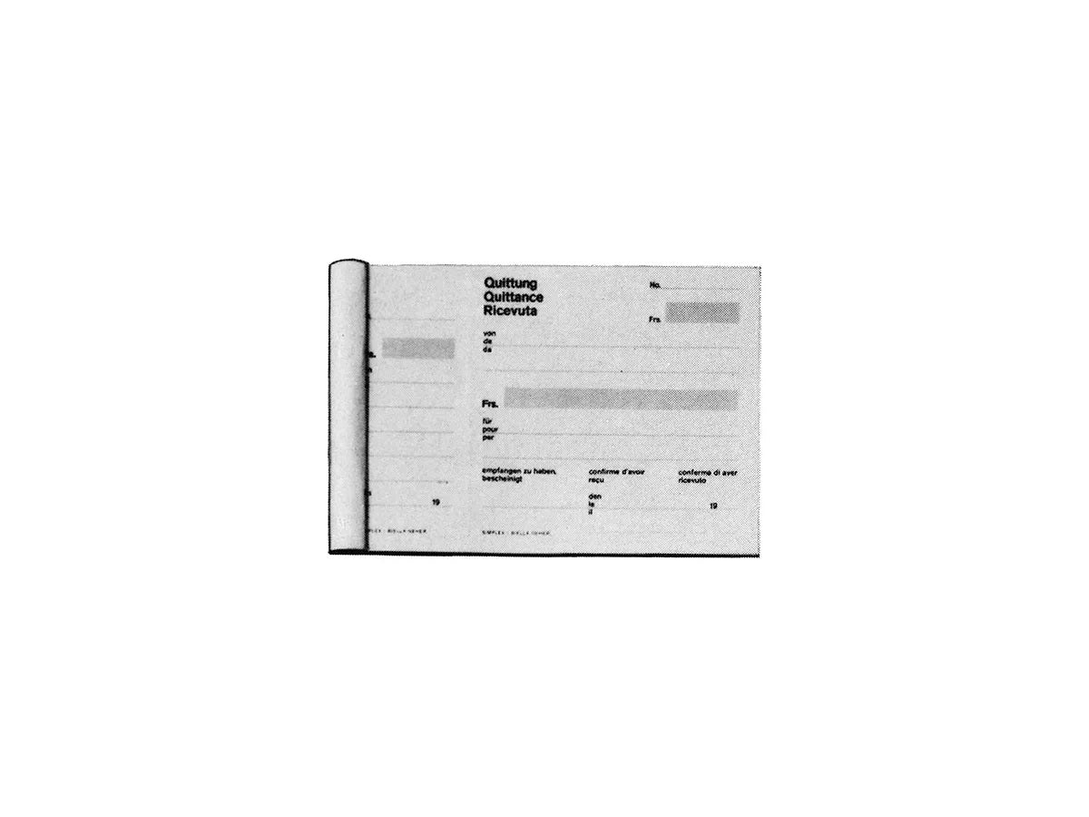 Simplex Formularblock – Quittungen, mehrsprachig, 50 Blatt, A6