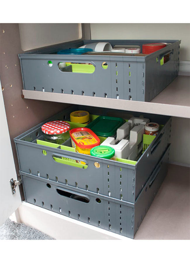 purVario Aufbewahrungsbox – Kunststoff – Anthrazit – 340 × 360 × 340 mm – 3er Set