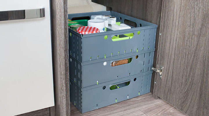 purVario Aufbewahrungsbox – Kunststoff – Anthrazit – 340 × 360 × 340 mm – 3er Set