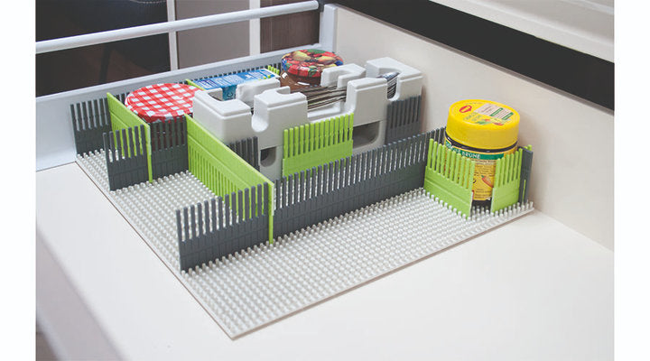 purVario Noppenplatte On-Top Ablageschale – für Organizer – grau – 340 × 15 × 340 mm