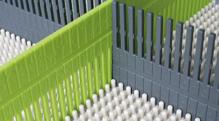 purVario Noppenplatte On-Top Ablageschale – für Organizer – grau – 340 × 15 × 340 mm