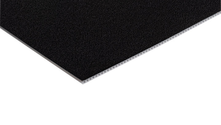 purVario Basisplatte (rechteckig) – für Wohnwagen/Van – 31×1×51 cm – schwarz, Kunststoff, Velour – 1 Stk.