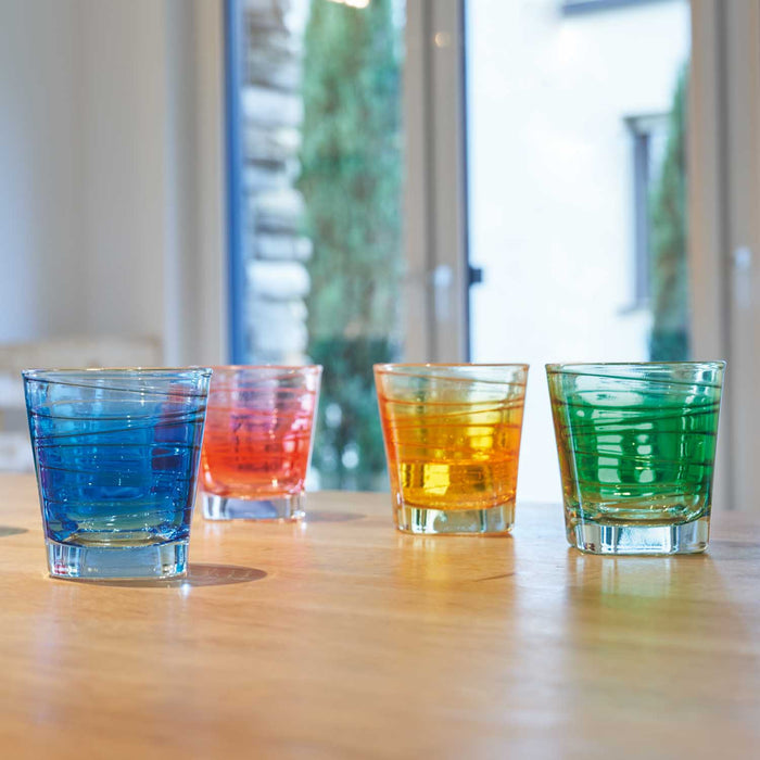 Leonardo Vario Struttura Trinkglas – 0,25 l, Glas, Grün, spülmaschinenfest, 6 Stück