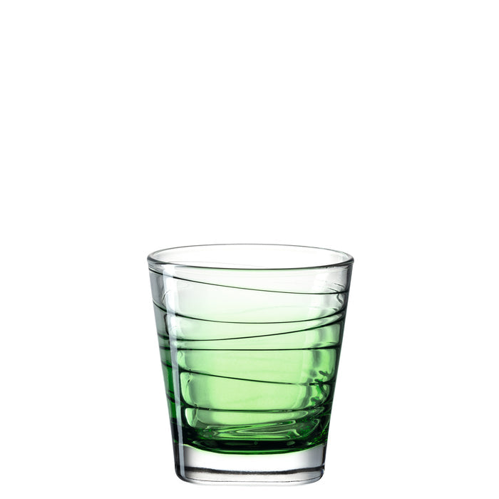 Leonardo Vario Struttura Trinkglas – 0,25 l, Glas, Grün, spülmaschinenfest, 6 Stück