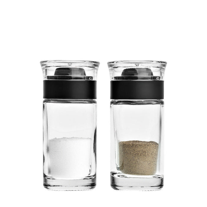 LEONARDO CUCINA – Salz- & Pfefferstreuer-Set 40 ml, Ø 5 × 10 cm, Glas/Kunststoff, transparent, 2 Stk.