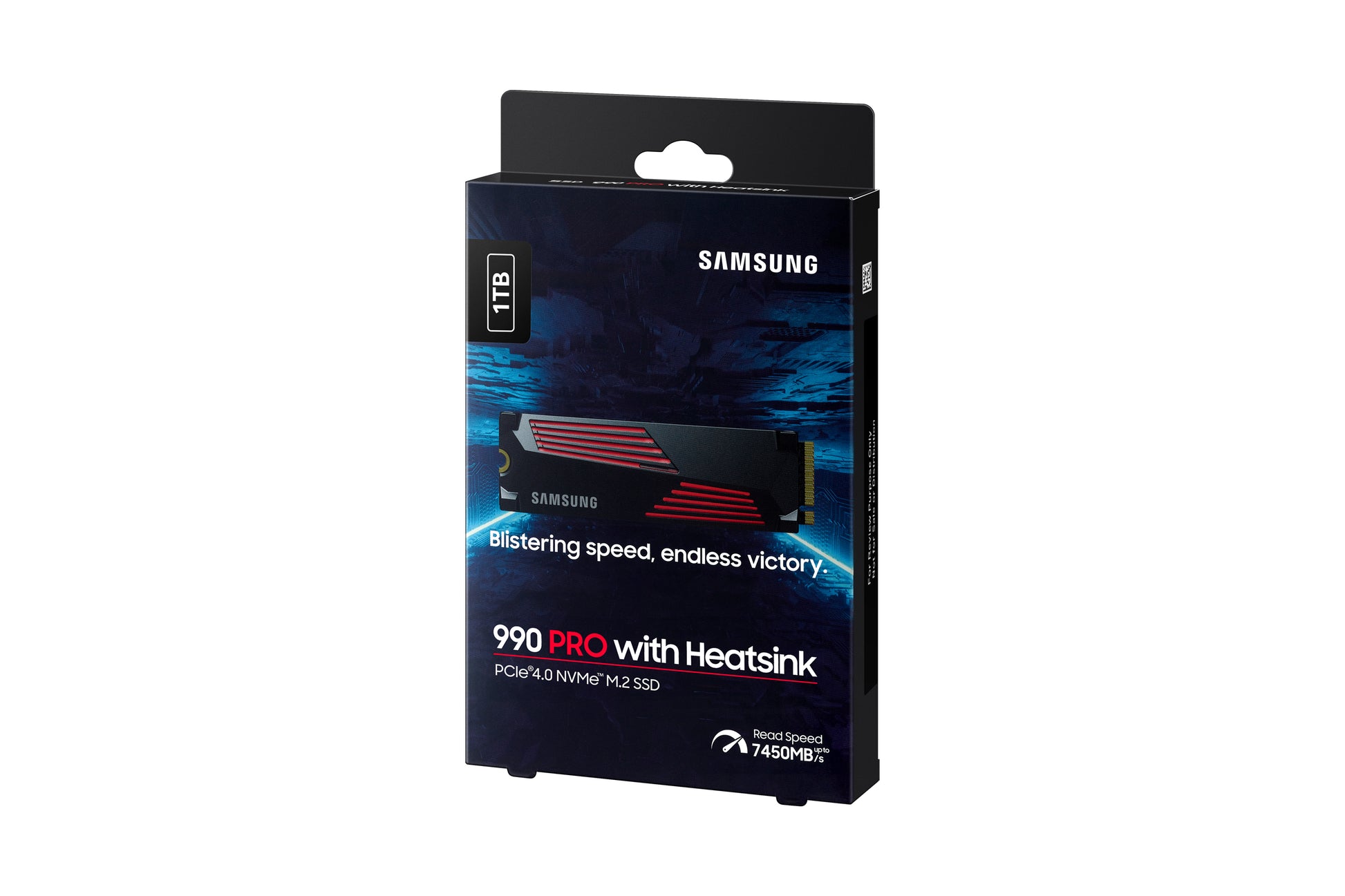 Samsung 990 PRO 1 TB M.2 2280 – NVMe PCIe 4.0 x4, 7'450/6'900 MB/s, Heatspreader