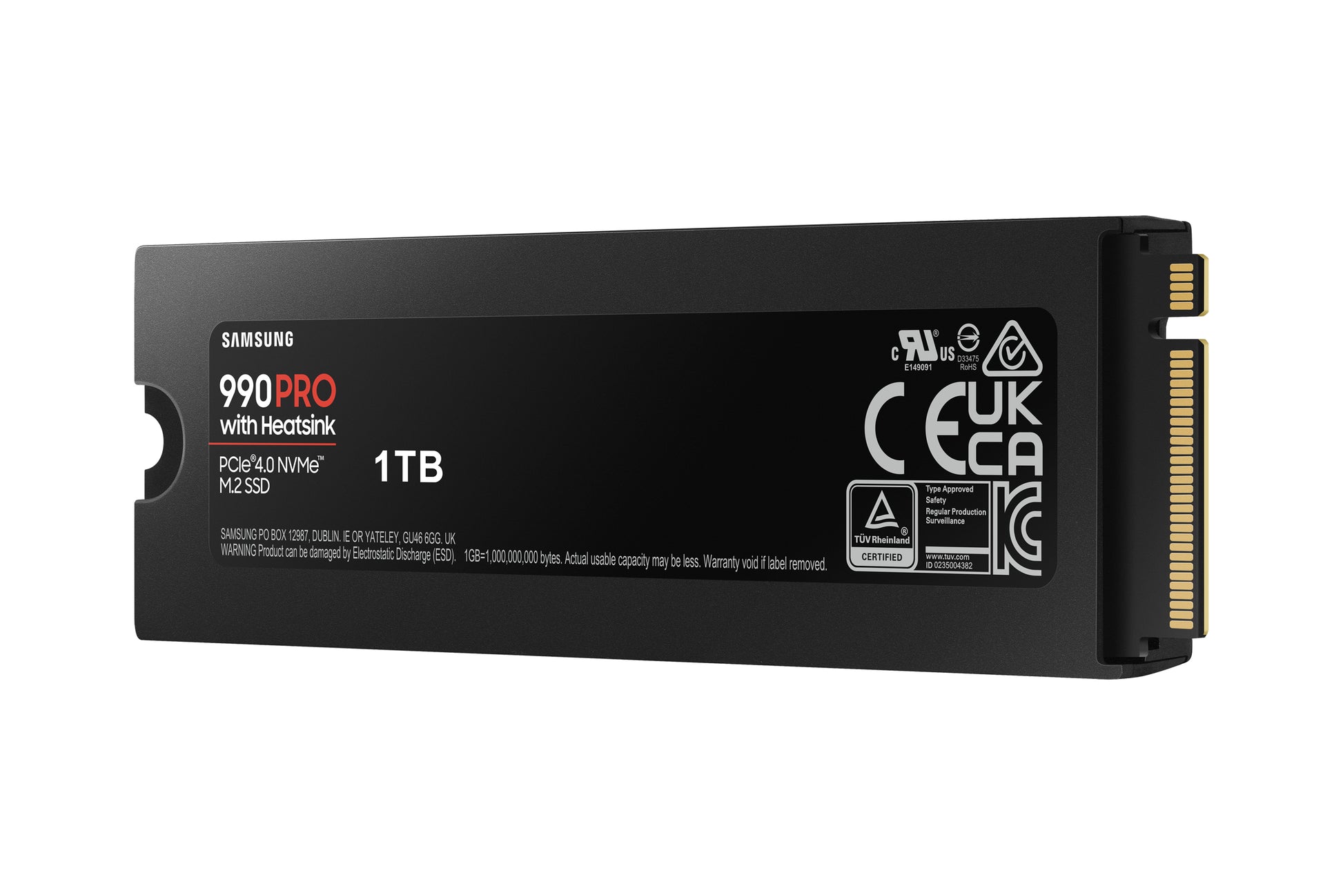 Samsung 990 PRO 1 TB M.2 2280 – NVMe PCIe 4.0 x4, 7'450/6'900 MB/s, Heatspreader