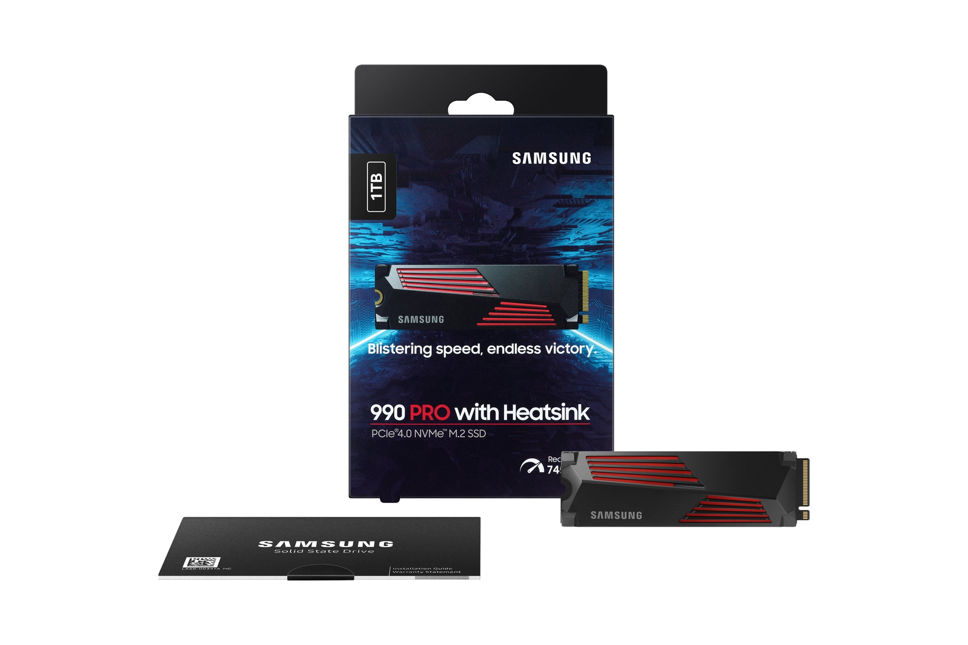 Samsung 990 PRO 1 TB M.2 2280 – NVMe PCIe 4.0 x4, 7'450/6'900 MB/s, Heatspreader