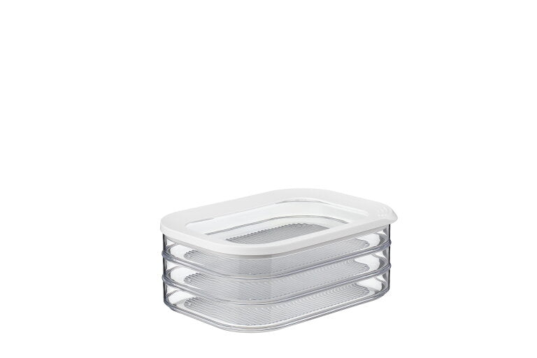 Mepal Modula – Vorratsdose 550 ml, 16 × 22,4 × 3,7 cm, Styrol-Acrylnitril (SAN), transparent/weiss