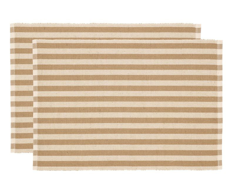 Södahl Tischset – Baumwolle/Jute, Beige, 48 × 33 cm – 2er-Set
