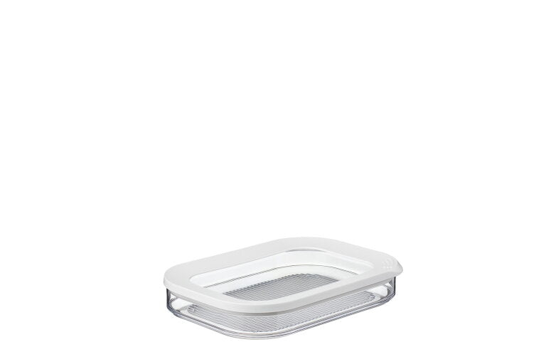 Mepal Modula – Vorratsdose 550 ml, 16 × 22,4 × 3,7 cm, Glas, transparent/weiss